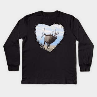 Montana Elk 1 Kids Long Sleeve T-Shirt